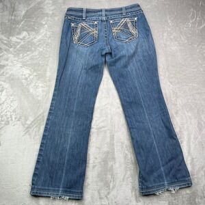 Ariat Ruby Jeans Women 30L Blue Medium Wash Western Straight Leg Entwined Pocket